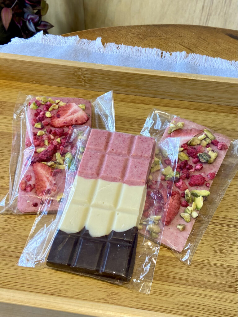 Barras de chocolate artesanais Lê Bru Confeitaria